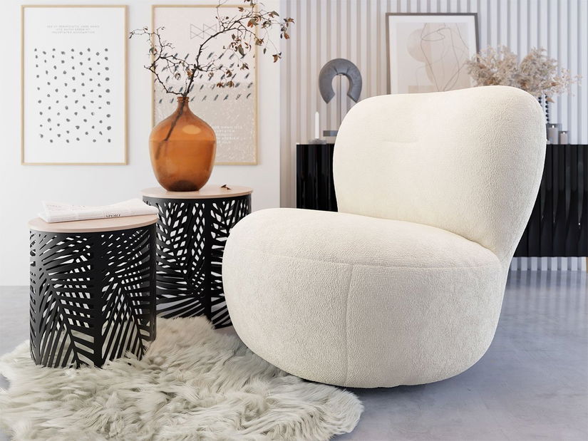 Otočné křeslo Palavide (bílá) *výprodej