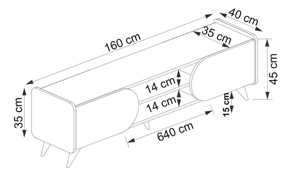 TV stolek/skříňka Kakulu 3 (dub safírový + bílá)