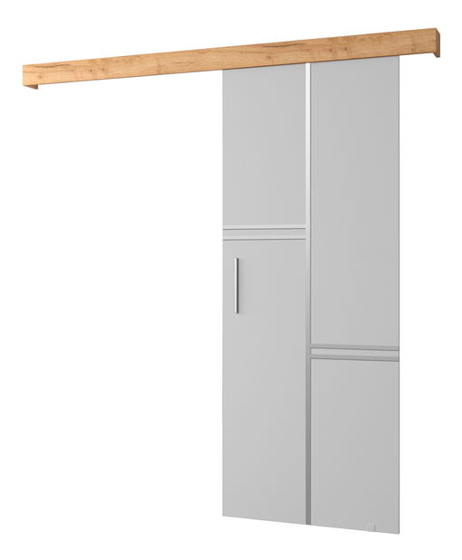 Posuvné dveře 90 cm Sharlene VIII (bílá matná + craft zlatý + stříbrná)