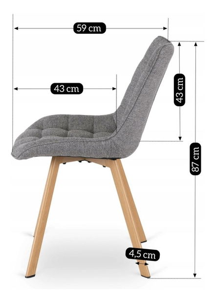 Jídelní židle Kramnik (šedá)