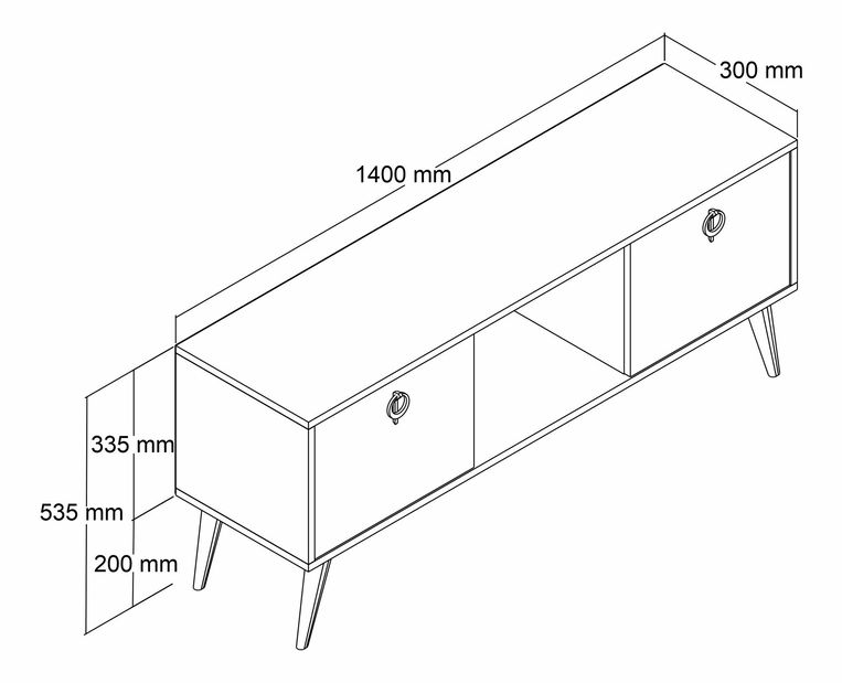 Konferenční stolek Dida (dub + antracit)