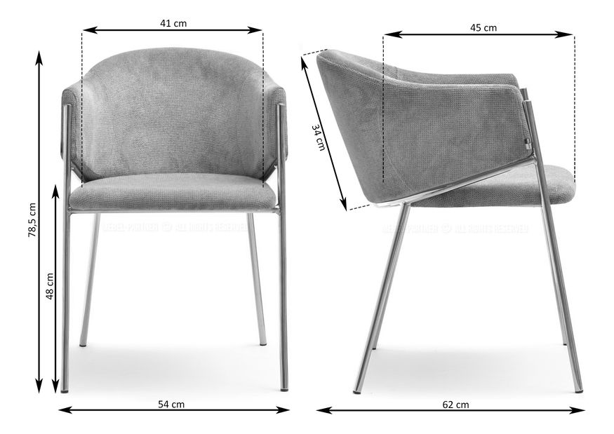 Židle Chad (béžová + zlatá)