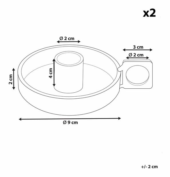 Set 2 svícnů Nemocní (zelená)