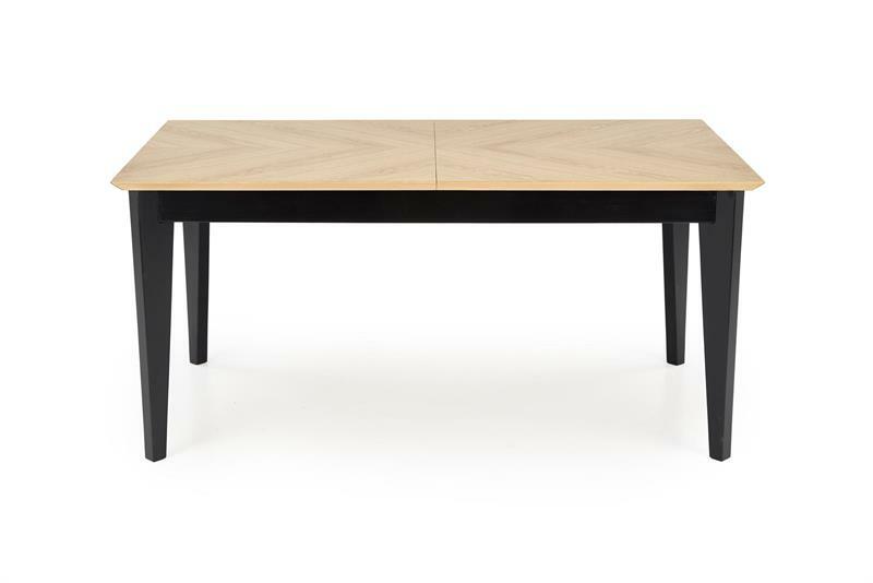 Jídelní stůl Edmund (dub + černá) (pro 6 a více osob)