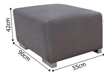 Pohovka Alison (bílá) (s taburetkou)