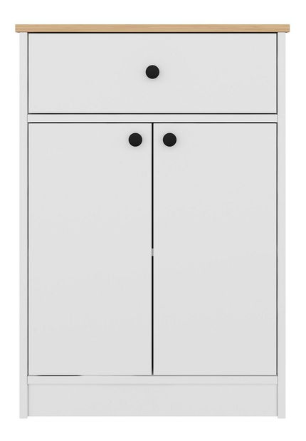 Komoda Lassie (bílá + borovice atlantická)