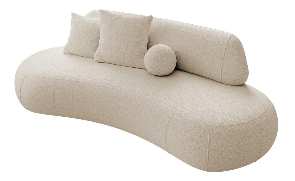 Pohovka třísedačka Bally (světlobéžová + černá)