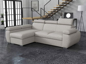 Rohová sedací souprava Gozo Mini (světle šedá) (L)