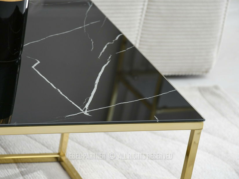 Konferenční stolek Bella M (černá + zlatá)