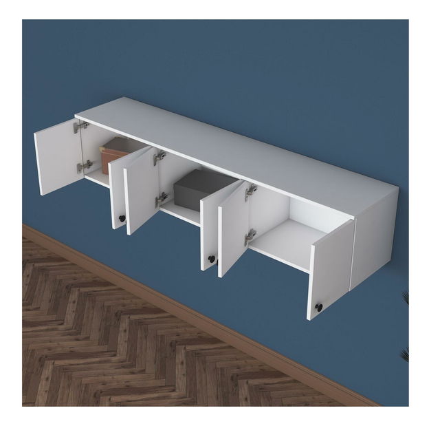 Závěsná skříňka Bivake 3 (bílá)