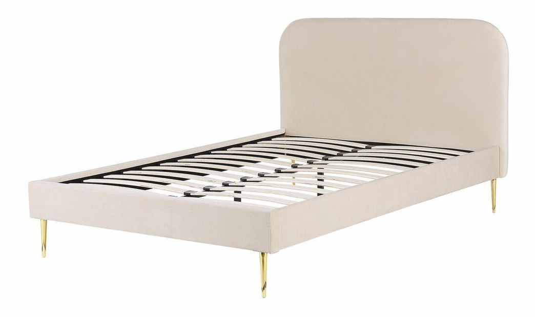 Manželská postel 160 cm Faris (béžová) (s roštem)