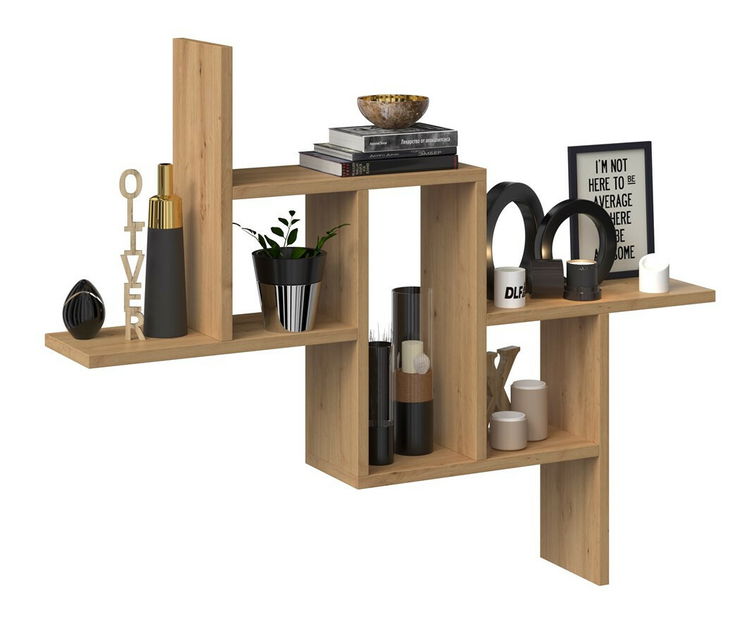 Nástěnná police Fragil 1 (dub artisan)