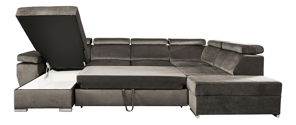 Sedací souprava Lamour (šedohnědá) (L)