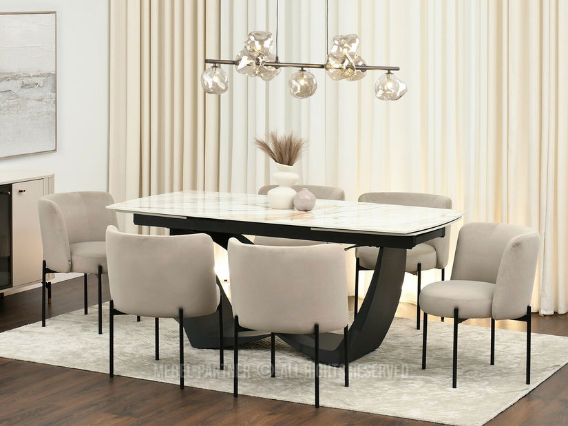 Jídelní židle Colegio (béžová + černá)