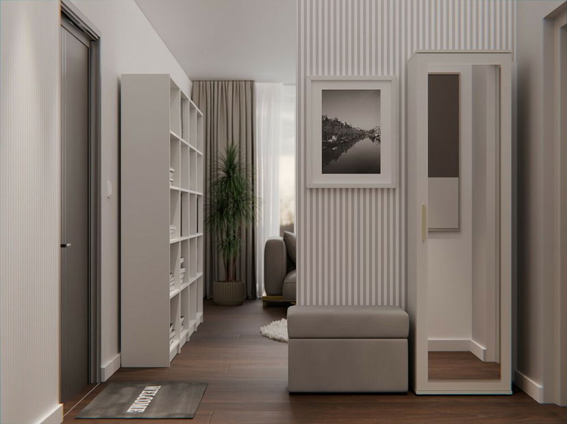 Šatní skříň Dialogos 1 (kašmír) (se zrcadlem)