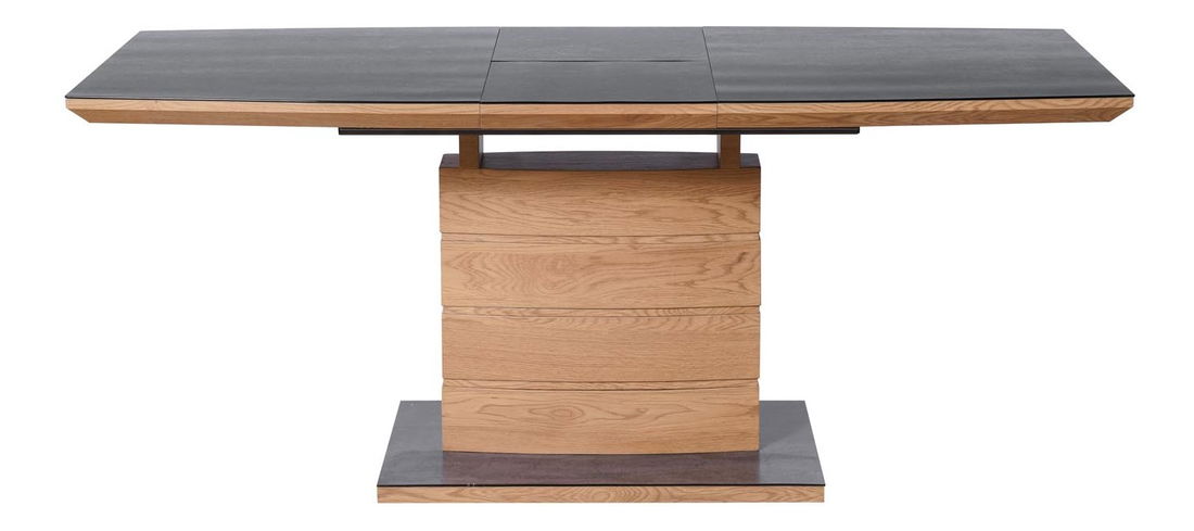 Jídelní stůl Caminne (dub zlatý + tmavě šedá) (pro 6 až 8 osob)