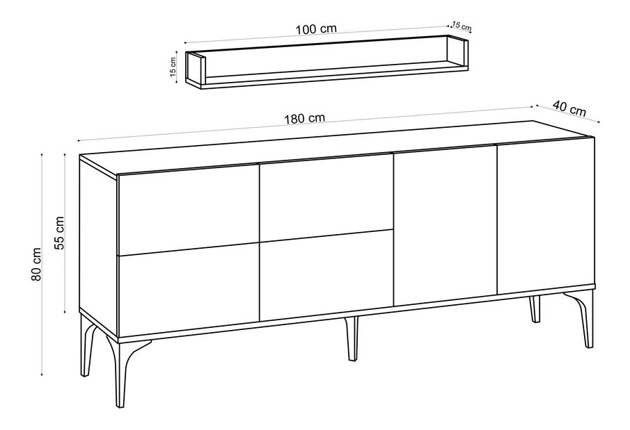 Skříňka Aliex 12 (Dub safírový)