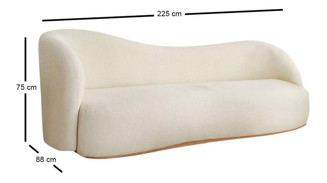 Pohovka trojsedačka Slenarzo (bílá)