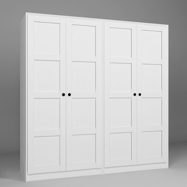 Šatní skříň Luckiny W (bílá)
