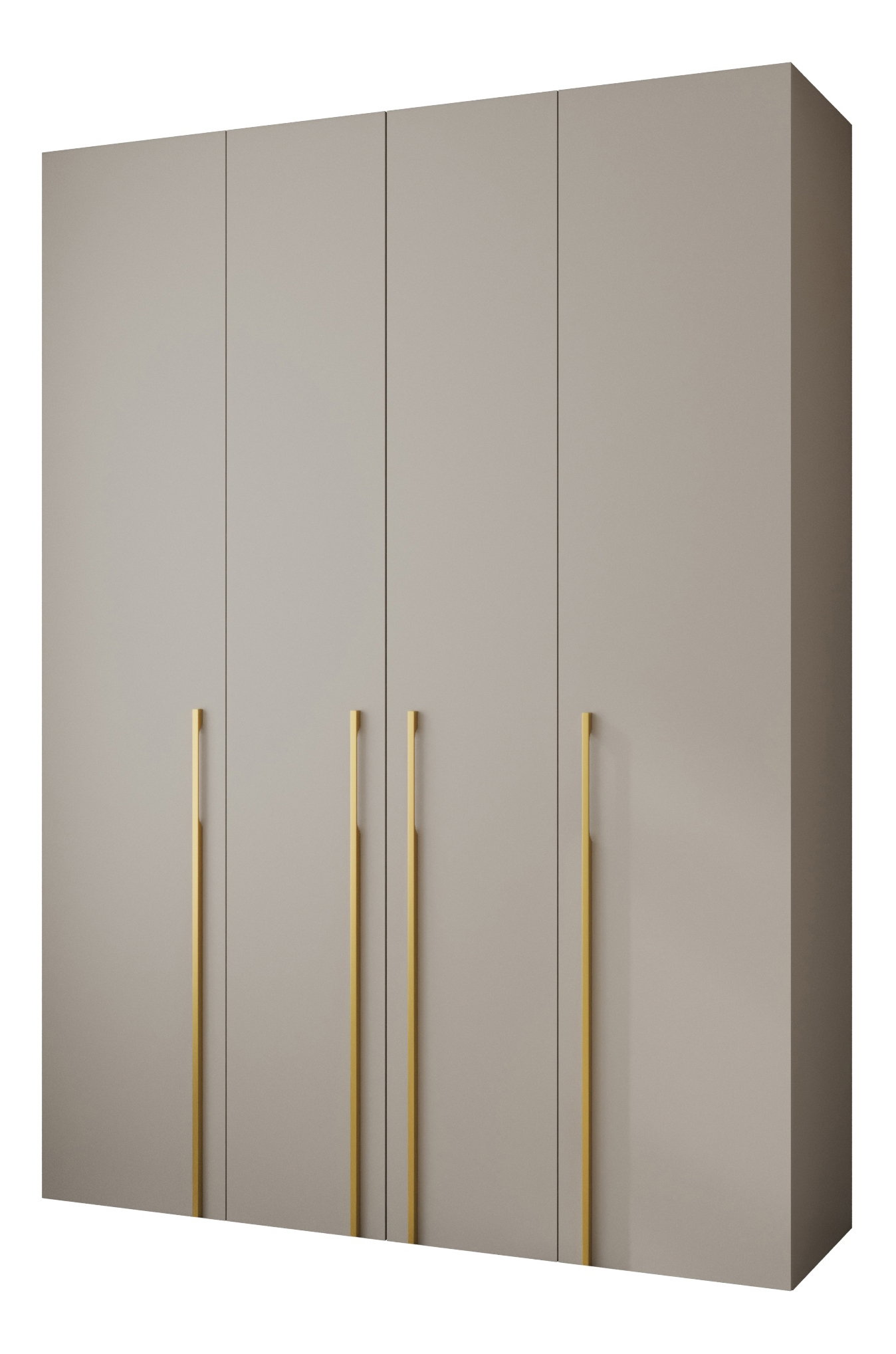 Šatní skříň 180 cm Carmela 40-3 (kašmír + zlatá)