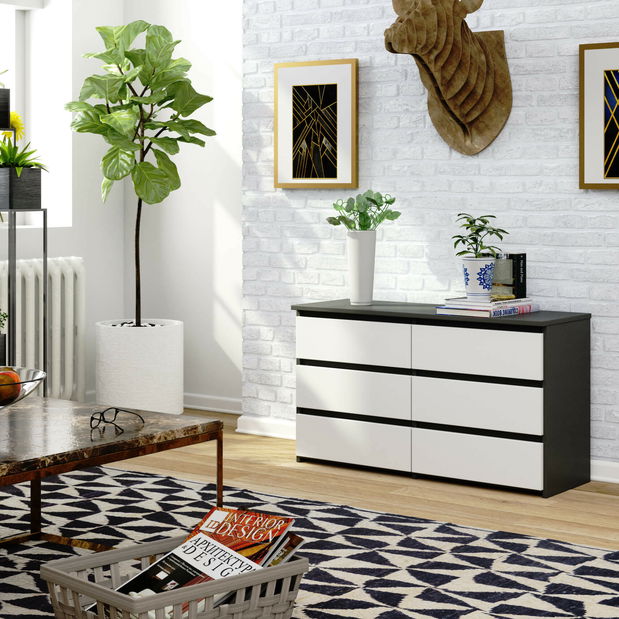 Komoda Crueldad (grafit + biela) *bazar