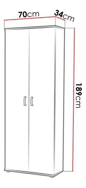 Policová skříň Mavelas (bílá)