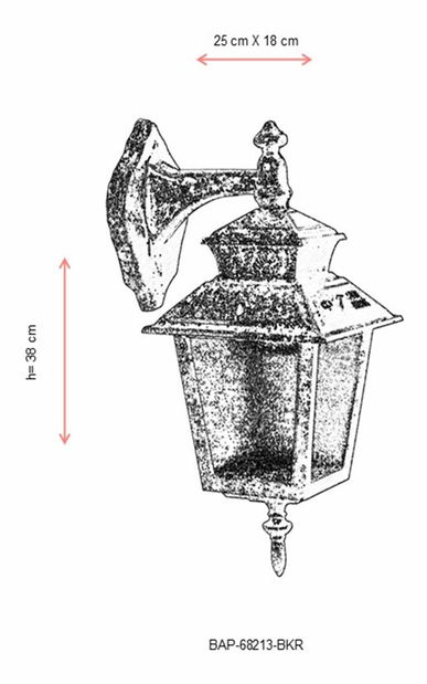 Venkovní nástěnné svítidlo Dougie (hnědá)