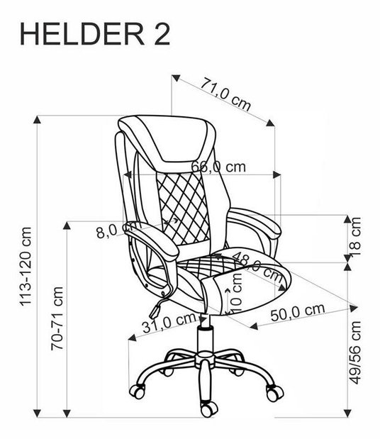 Kancelářské křeslo Helter (šedá)