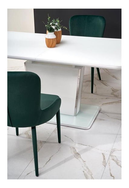 Rozkládací jídelní stůl 160-200 cm Boyce (bílá) (pro 6 8 osob)