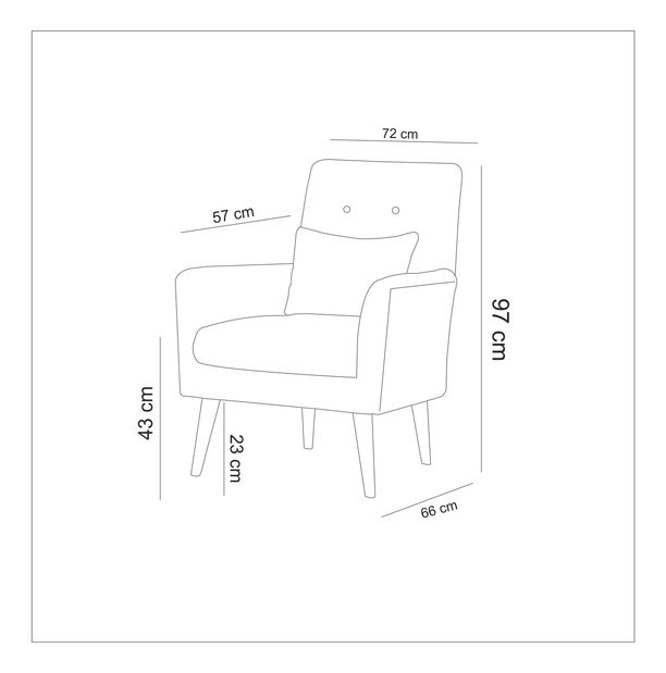 Křeslo Zendaya (krémová)