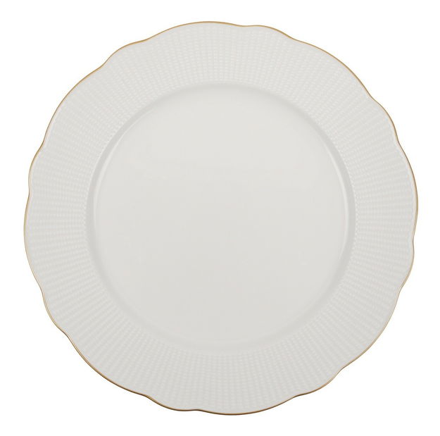 Jídelní souprava (18 ks.) Billie (bílá + zlatá)