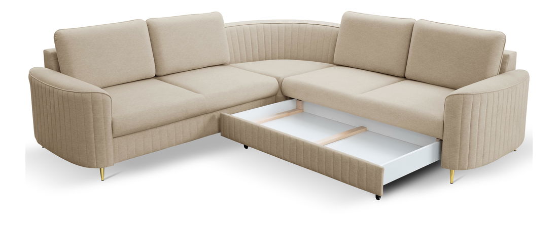 Rohová sedací souprava Loreen (světlobéžová) (P)