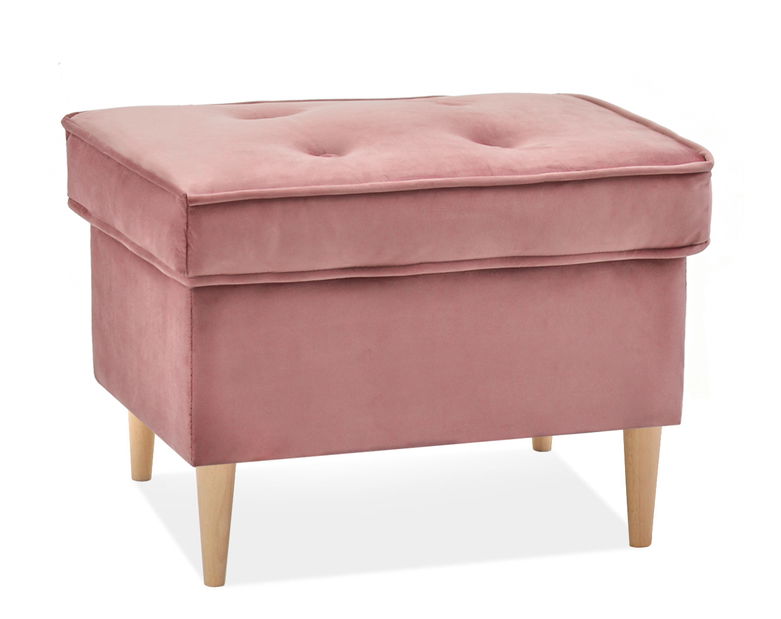 Taburetka Muriera (pudrová + buk)