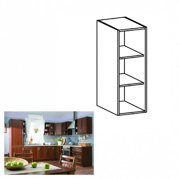 Horní kuchyňský regál W200 Sillina (ořech milano)