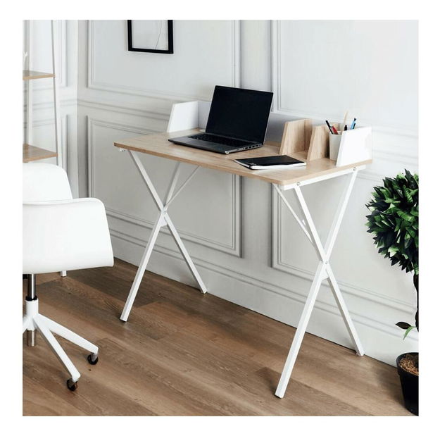 Psací stolek Pintorescas (dub světlý + bílá)