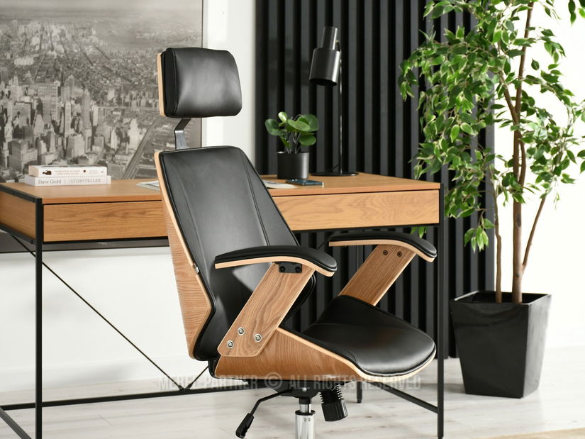 Křeslo Franc (dub černý + chromová)