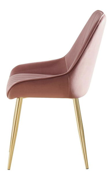 Jídelní židle Soddy (růžová + zlatá)