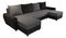 Rohová sedací souprava U Fleur U (černá + šedá)