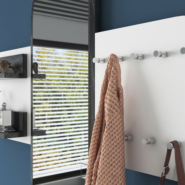 Předsíňová sestava Pixie 3 (Bílá) (se zrcadlem)