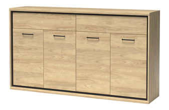 Komoda Milley 08 (s LED osvětlením) (hikora)