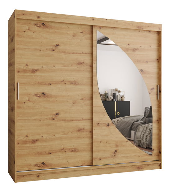 Šatní skříň 200 cm Milain (dub artisan)