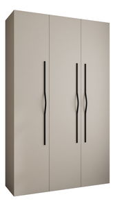 Šatní skříň 150 cm Carmela 40-2 (kašmír + černá)