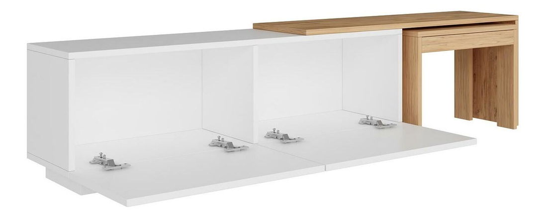 TV stolek/skříňka Ossa (bílá + borovice atlantická)