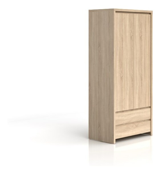 Šatní skříň BRW Kaspian SZF2D2S (Dub sonoma)