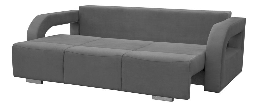 Pohovka Alison (šedá) (s taburetkou)