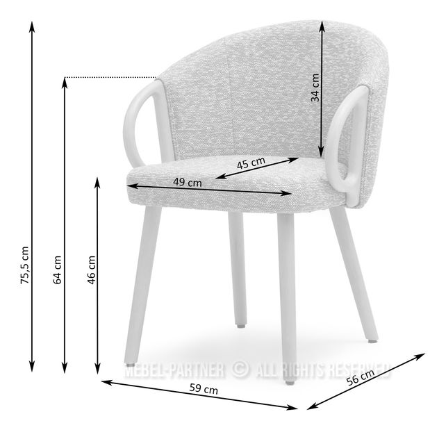 Židle Paul (béžová + dub)