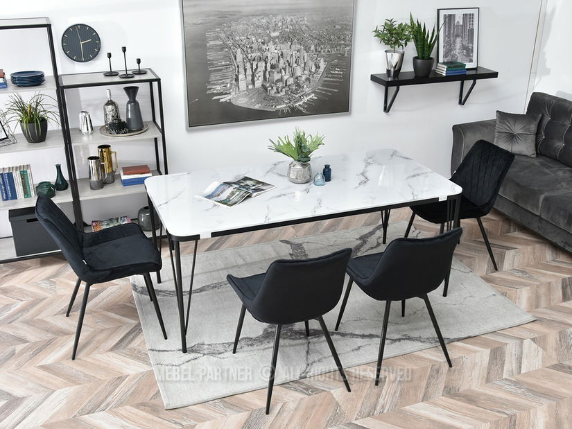 Židle Aron (černá + zlatá)