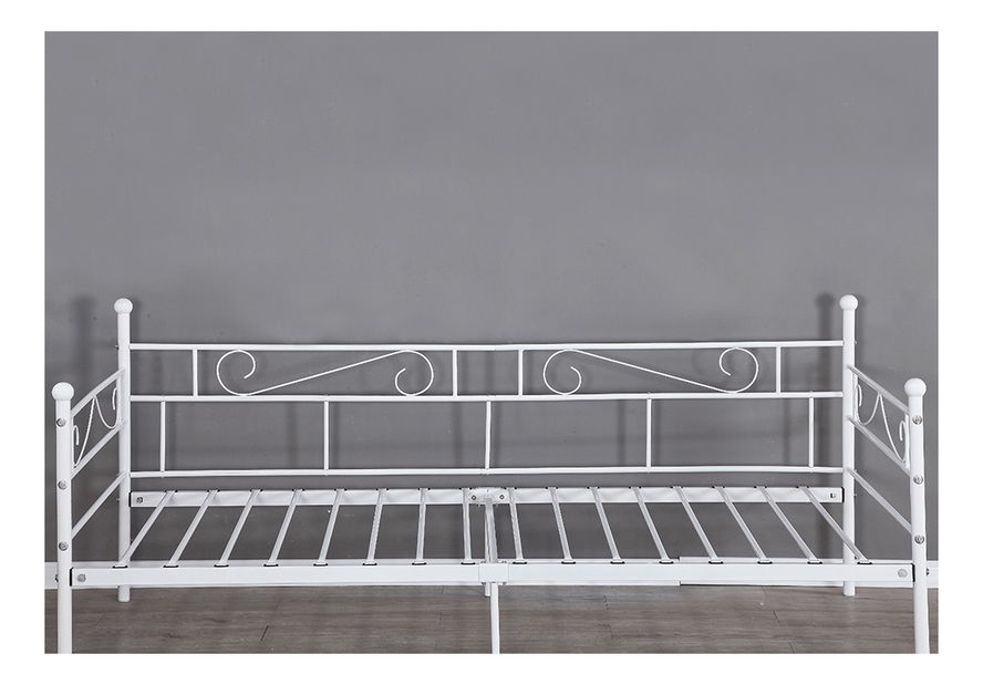 Jednolůžková postel 90 cm Rossa (s roštem) (bílá)