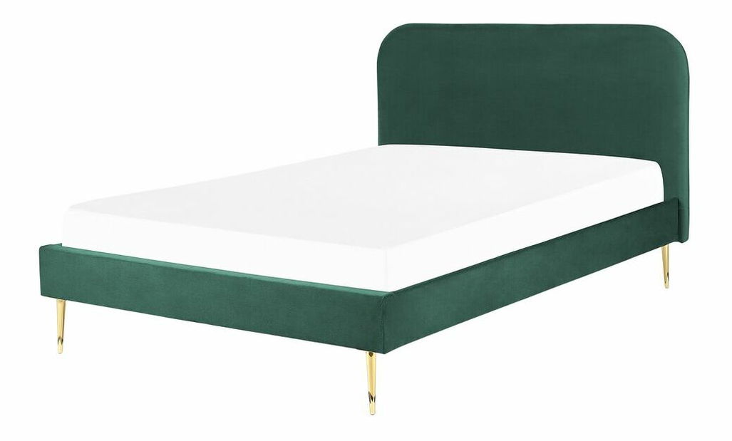 Manželská postel 140 cm Faris (zelená) (s roštem)