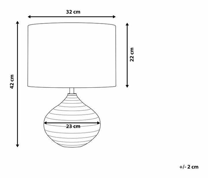 Stolní lampa Kuantan (zlatohnědá)